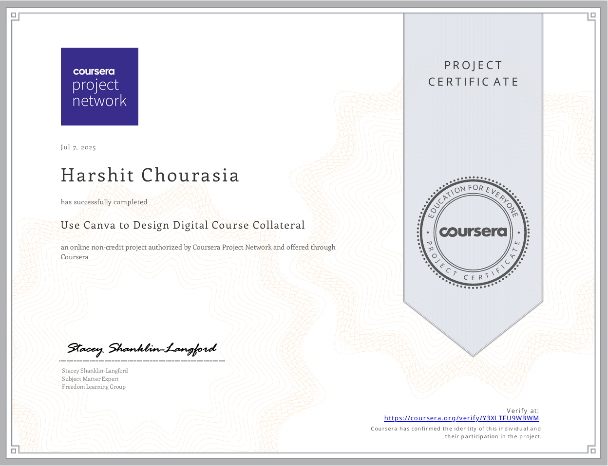 Coursera Certificate